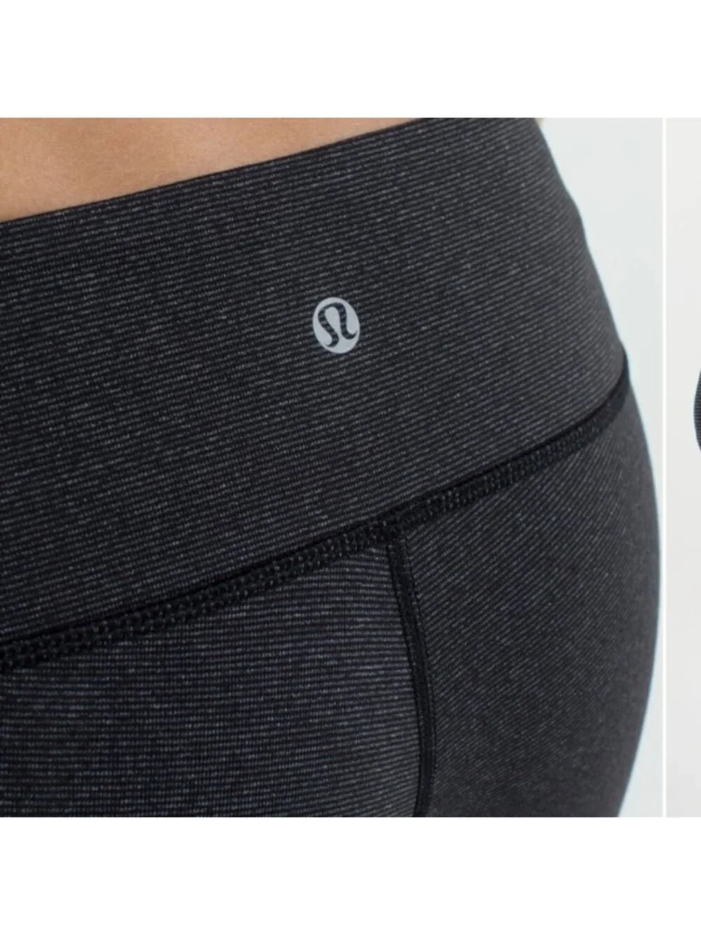 Lululemon Wunder Under PantWee Stripe Black Heathered Black / Black